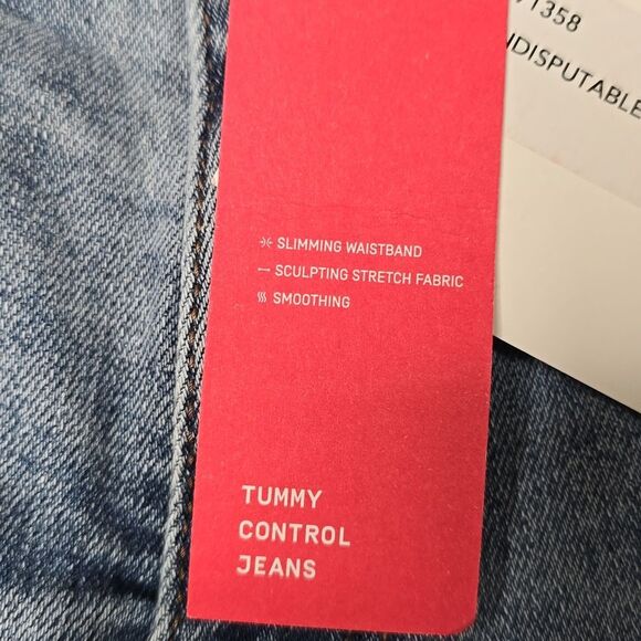 1469 NWT Lovervet By Vervet Tummy Control Top Mid Rise Wide Leg Sz 29/9 - Picture 6 of 11